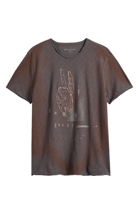 Raw Edge Graphic T-Shirt