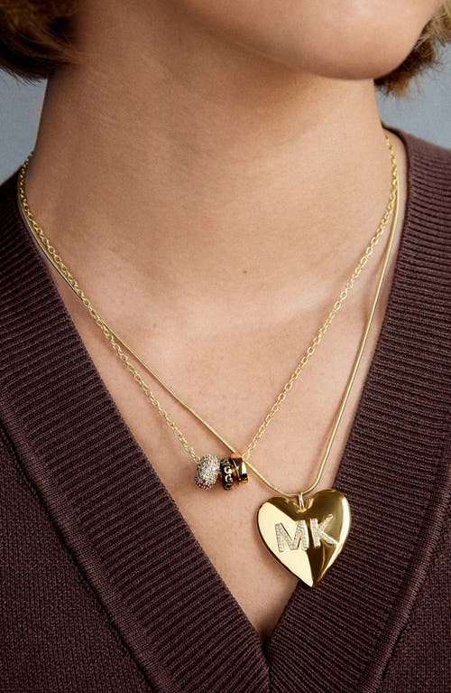 BAUBLEBAR BAUBLEBAR CUSTOM INITIAL ENAMEL HEART PENDANT 