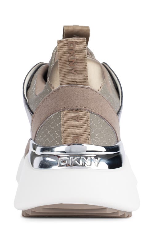 Dkny Zofi Platform Wedge Sneaker In Ash