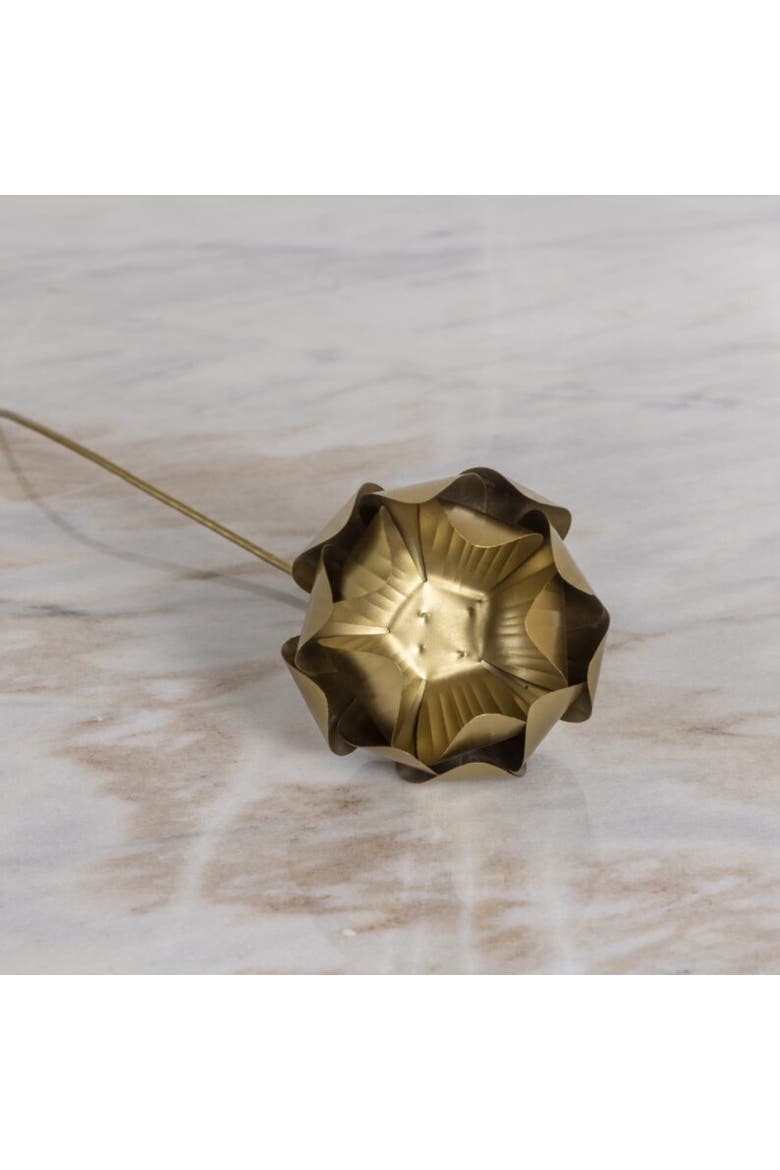 Peony Botanical Stem, Alternate, color, Gold