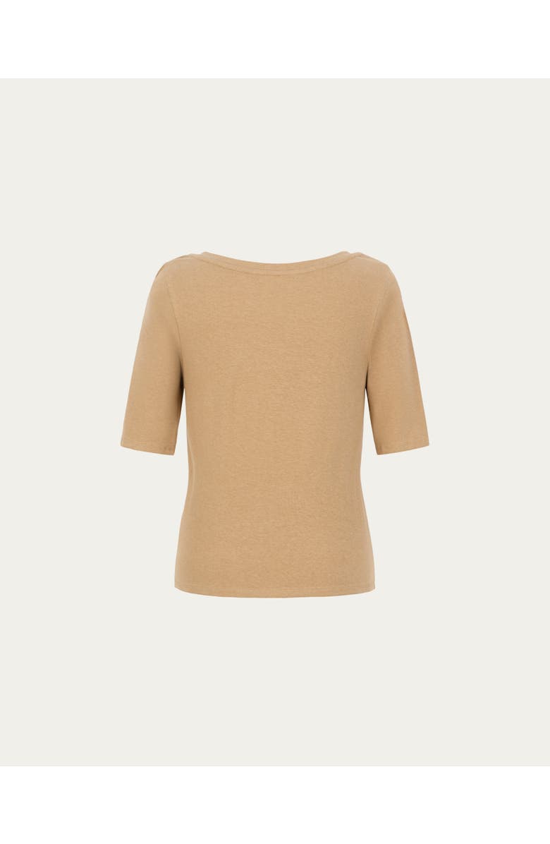 JUANA Hemp Essentials Asymmetrical Neckline Tee, Alternate, color, Bronze