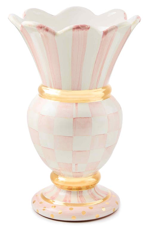 Mackenzie-childs Mackenzie Childs Rosy Check Great Ceramic Vase