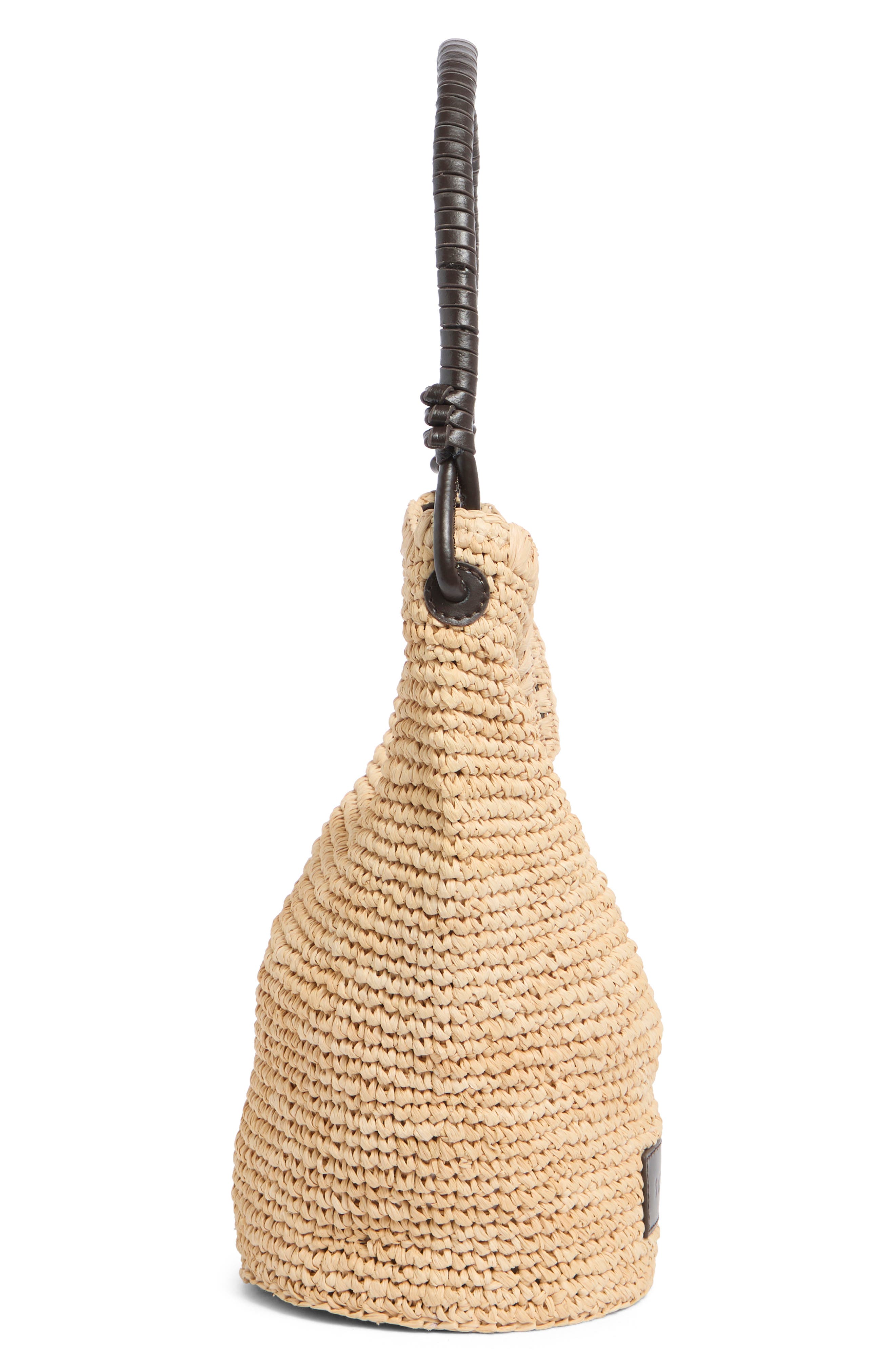 Lani Raffia Bucket Bag, Alternate, color, NATURAL