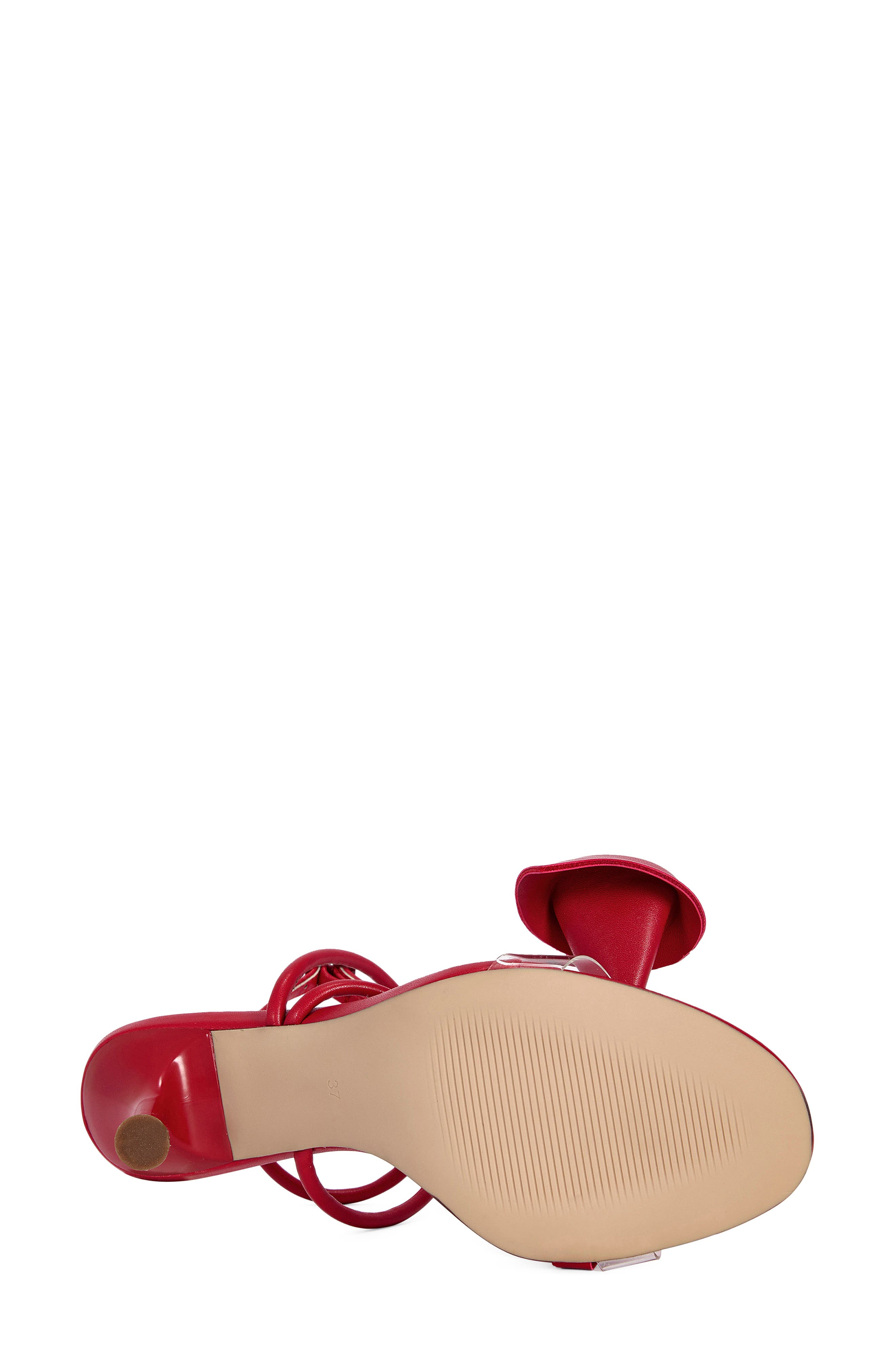 AZALEA WANG Nilou Ankle Strap Sandal, Alternate, color, Red