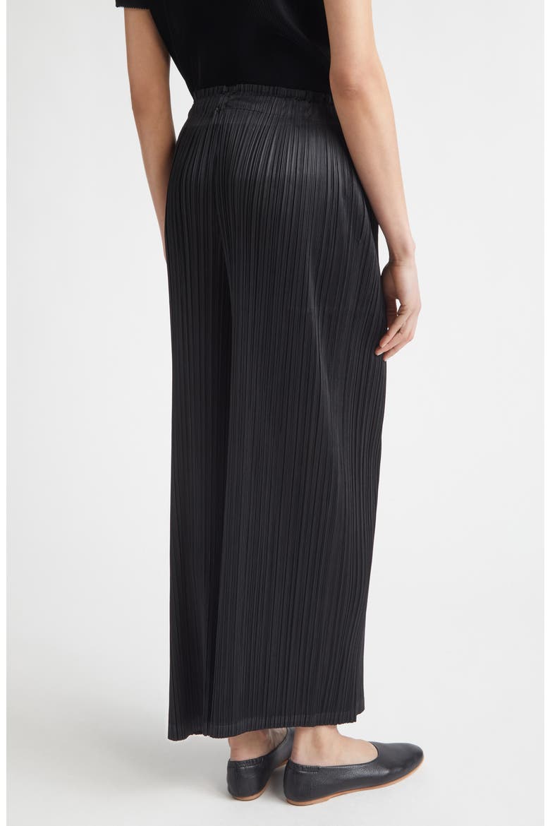 Facade Pleated Wrap Skirt, Alternate, color, BLACK