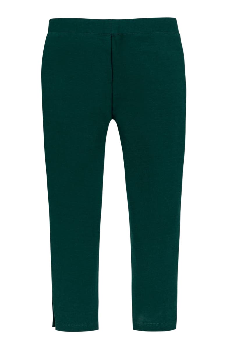 Hope & Henry Baby Girls' Button Cuff Ponte Pant, Infant, Alternate, color, Pine Green