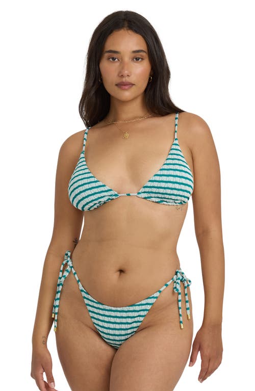 Billabong Wavey Daze Slider Triangle Bikini Top In Blue