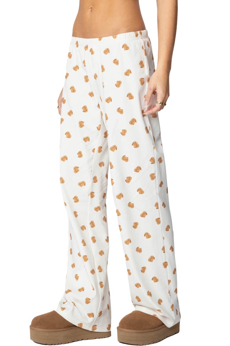 Cottontail Stretch Cotton Lounge Pants, Alternate, color, WHITE