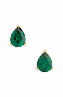 Pear-Cut Cubic Zirconia Stud Earrings