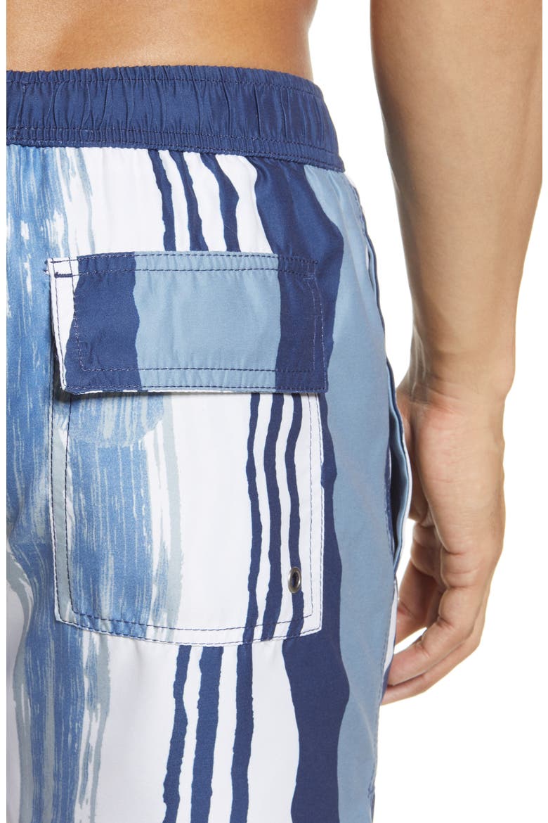 Stripe Swim Trunks, Alternate, color, BLUE