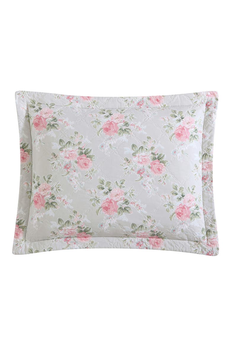 Melany Quilt & Sham Set, Alternate, color, PINK/GREY