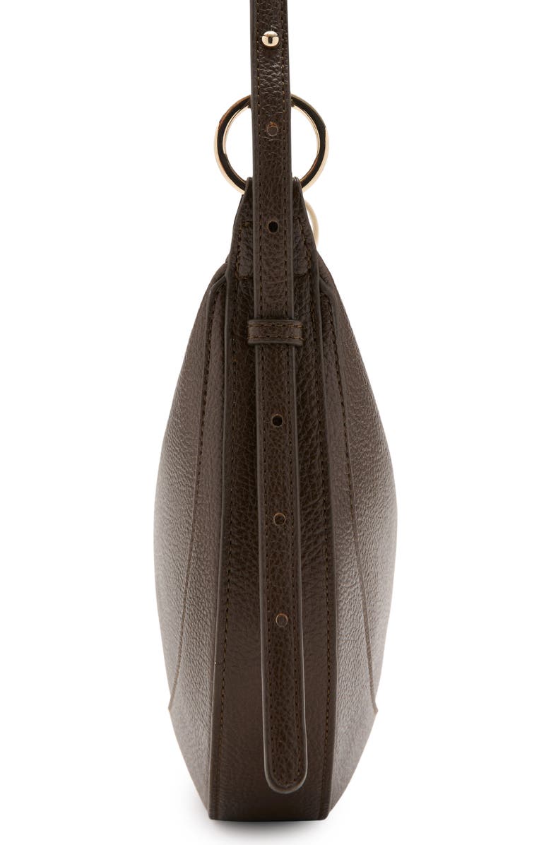 MANGO Oval Faux Leather Shoulder Bag, Alternate, color, Khaki