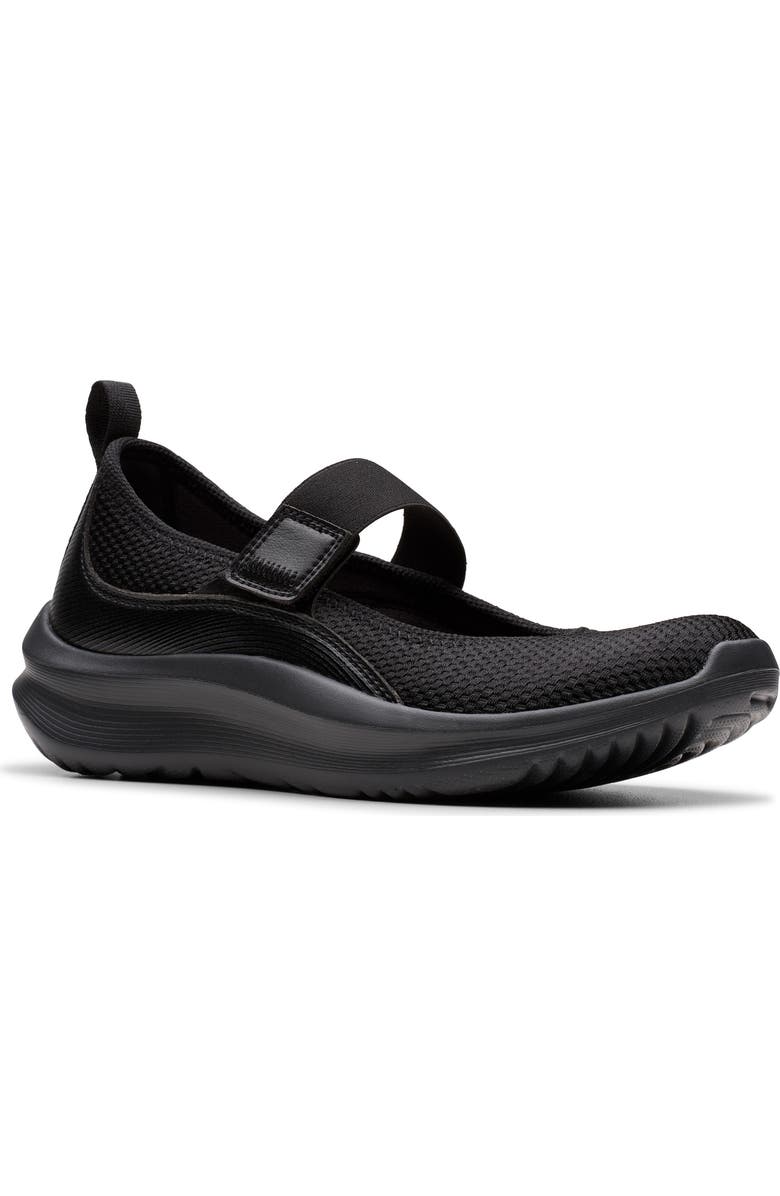 Clarks<sup>®</sup> Solevana Mary Jane Sneaker, Main, color, Black