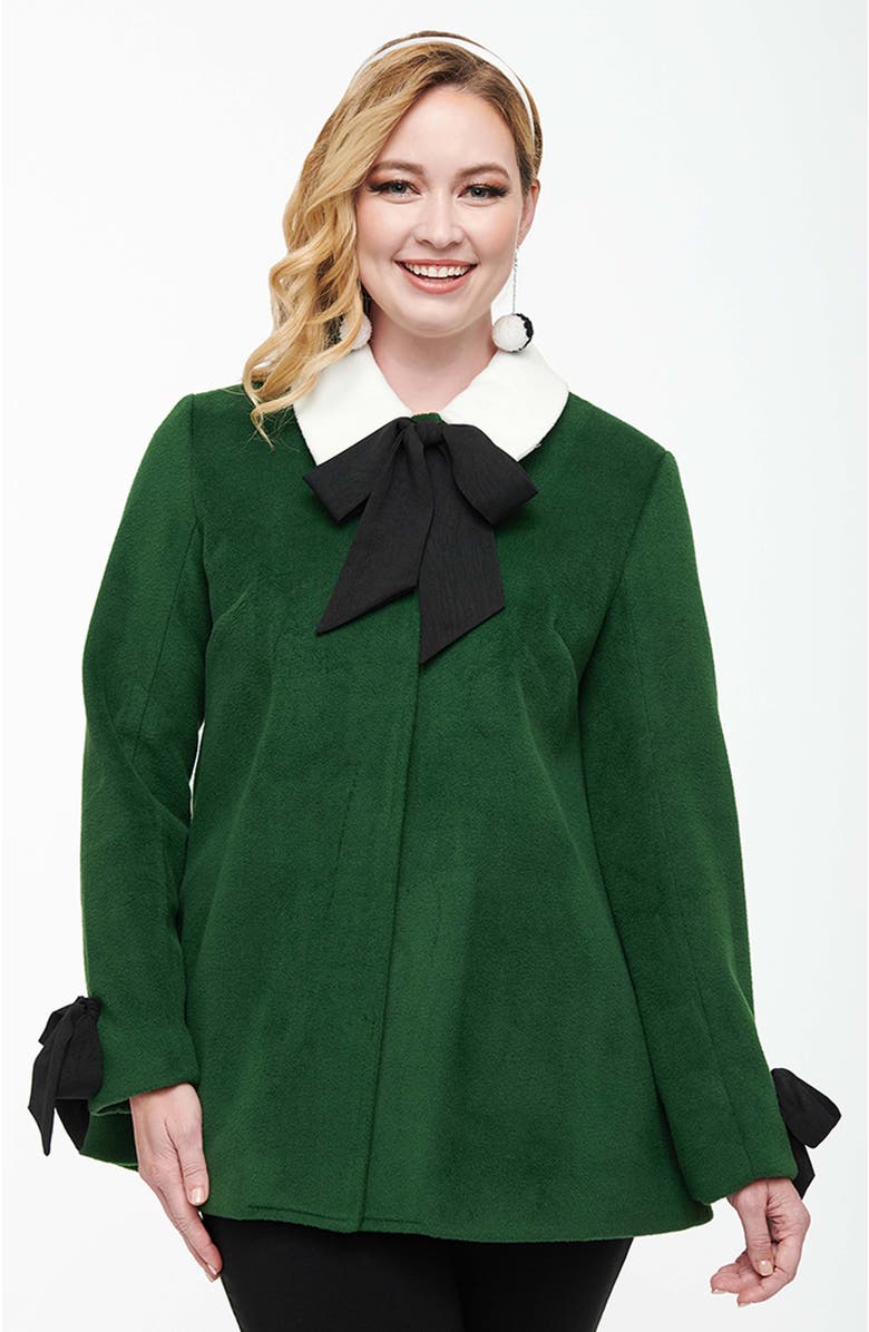 Unique Vintage Bow Topper Coat, Main, color, 
