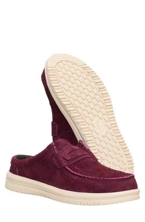 Hey Dude Wally Next Suede Loafer Mule In Purple
