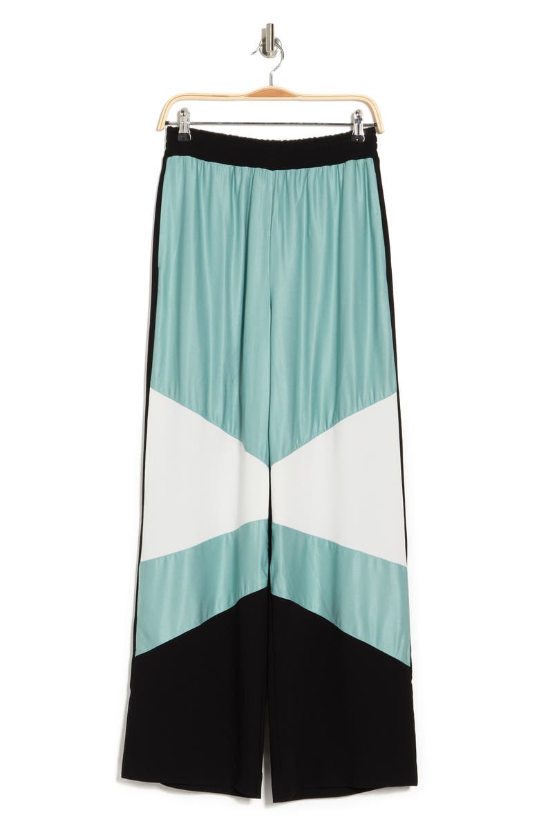 maje Geometric Print Wide Leg Pants, Alternate, color, Multi