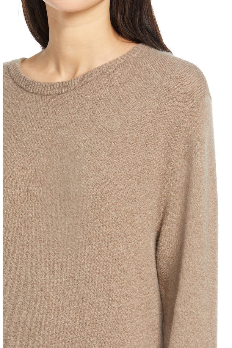 Crewneck Long Sleeve Sweater Dress, Alternate, color, BROWN SHITAKE HEATHER