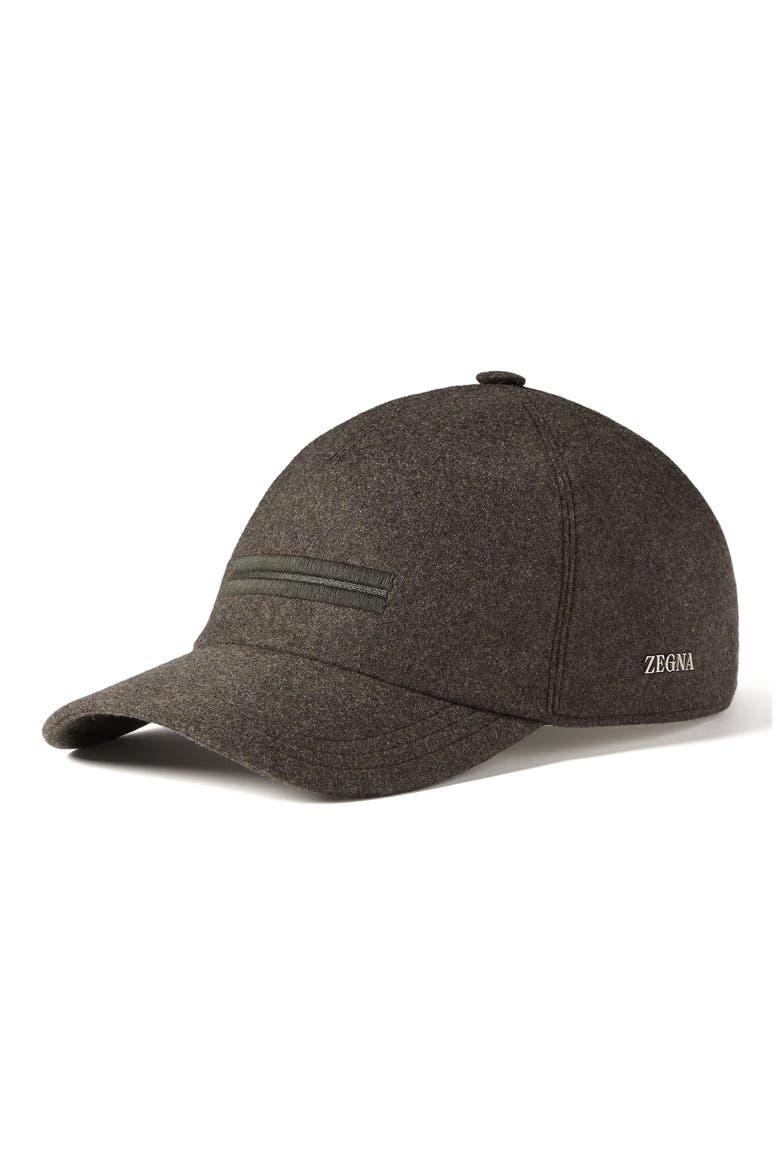 Cashmere Baseball Cap, Main, color, GREEN
