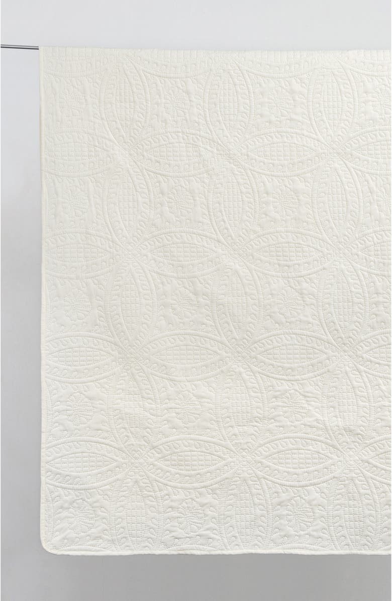 Woven & Weft Pinsonic Medallion Quilt Set, Alternate, color, Cream