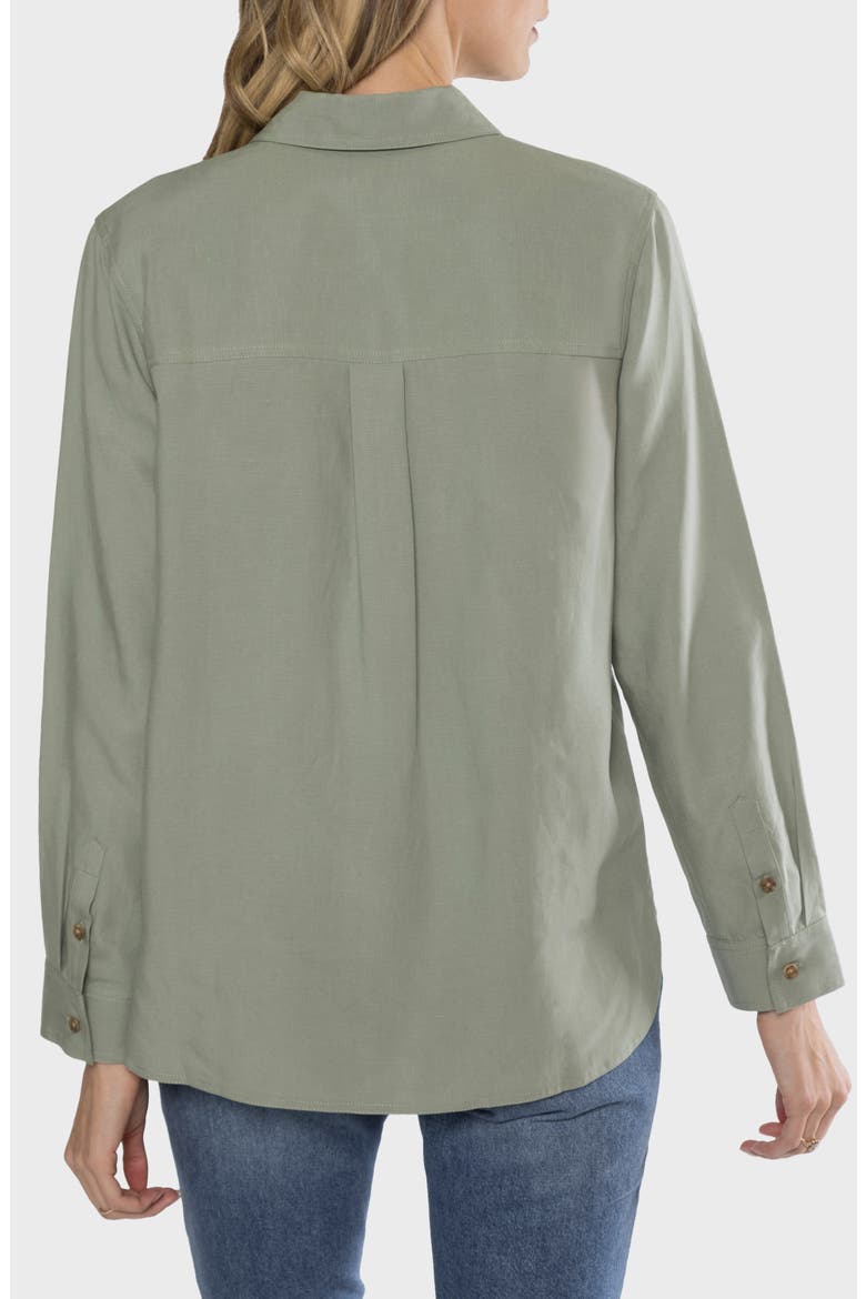 Raye Long Sleeve Utility Shirt, Alternate, color, SAGE