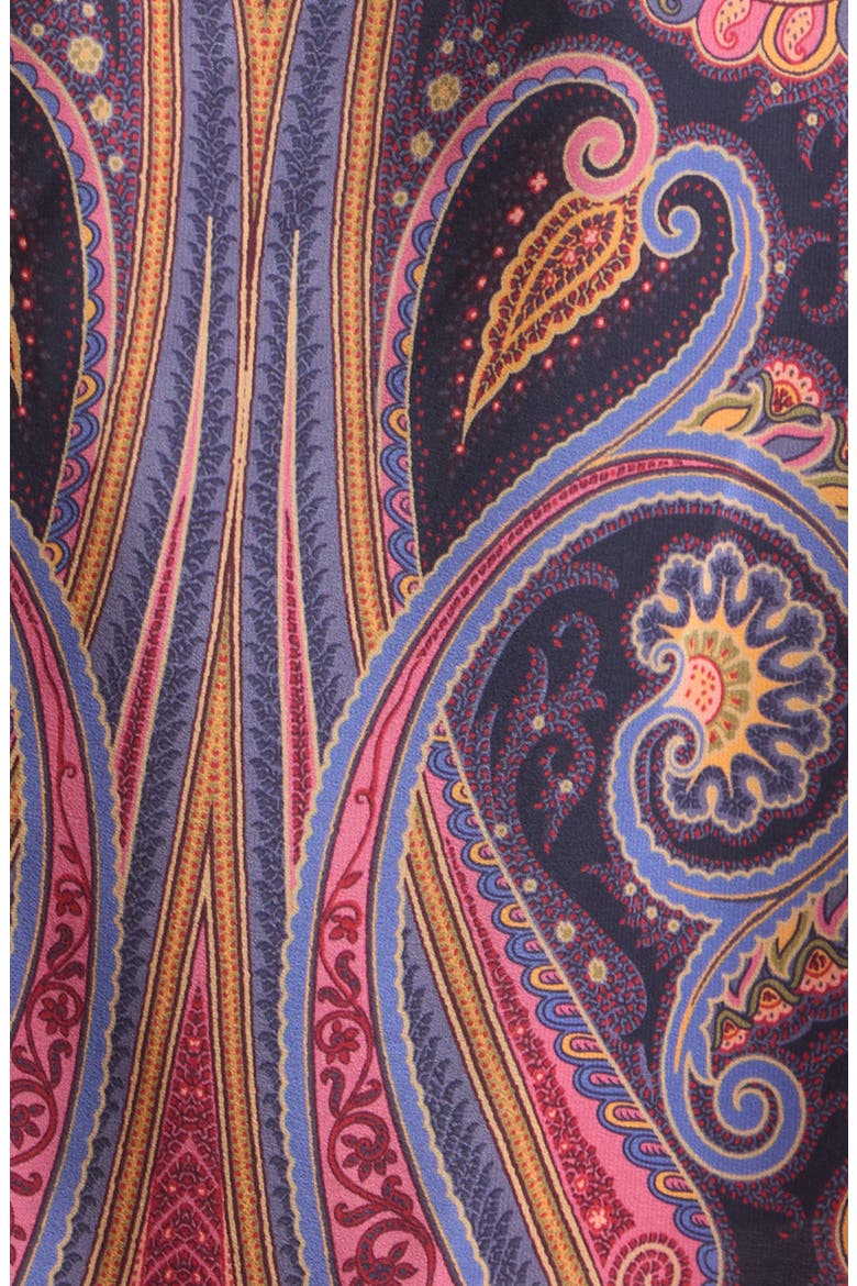 Paisley Degradé Print Silk Poncho, Alternate, color, PRINT ON BLUE BASE