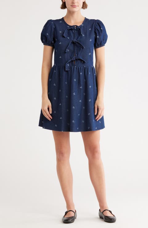 Bow Print Minidress