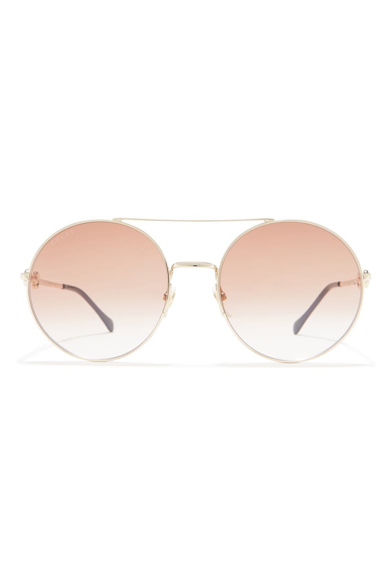 59mm Round Sunglasses, Main, color, GOLD