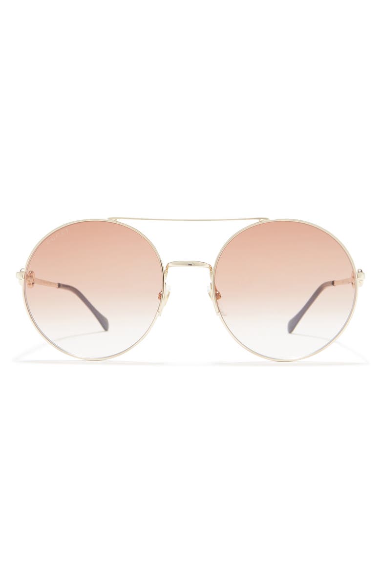 Gucci 59mm Round Sunglasses, Main, color,