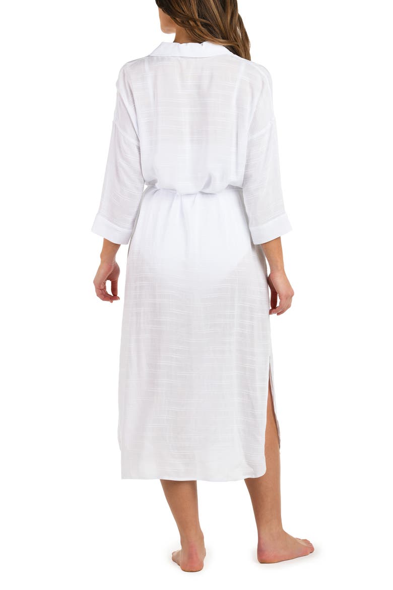 Sea Cover Button-Up Cover-Up Dress, Alternate, color, WHITE