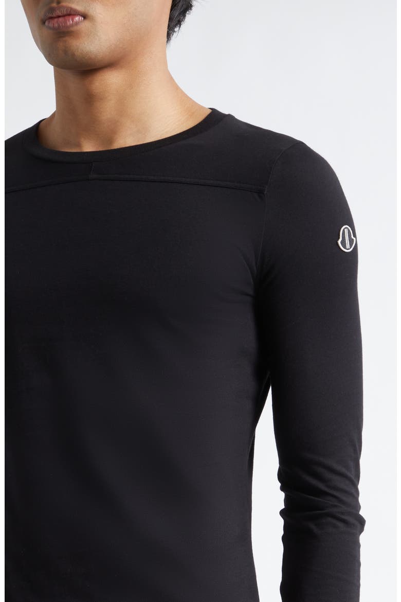 x Rick Owens Girder Long Sleeve Cotton T-Shirt, Alternate, color, BLACK