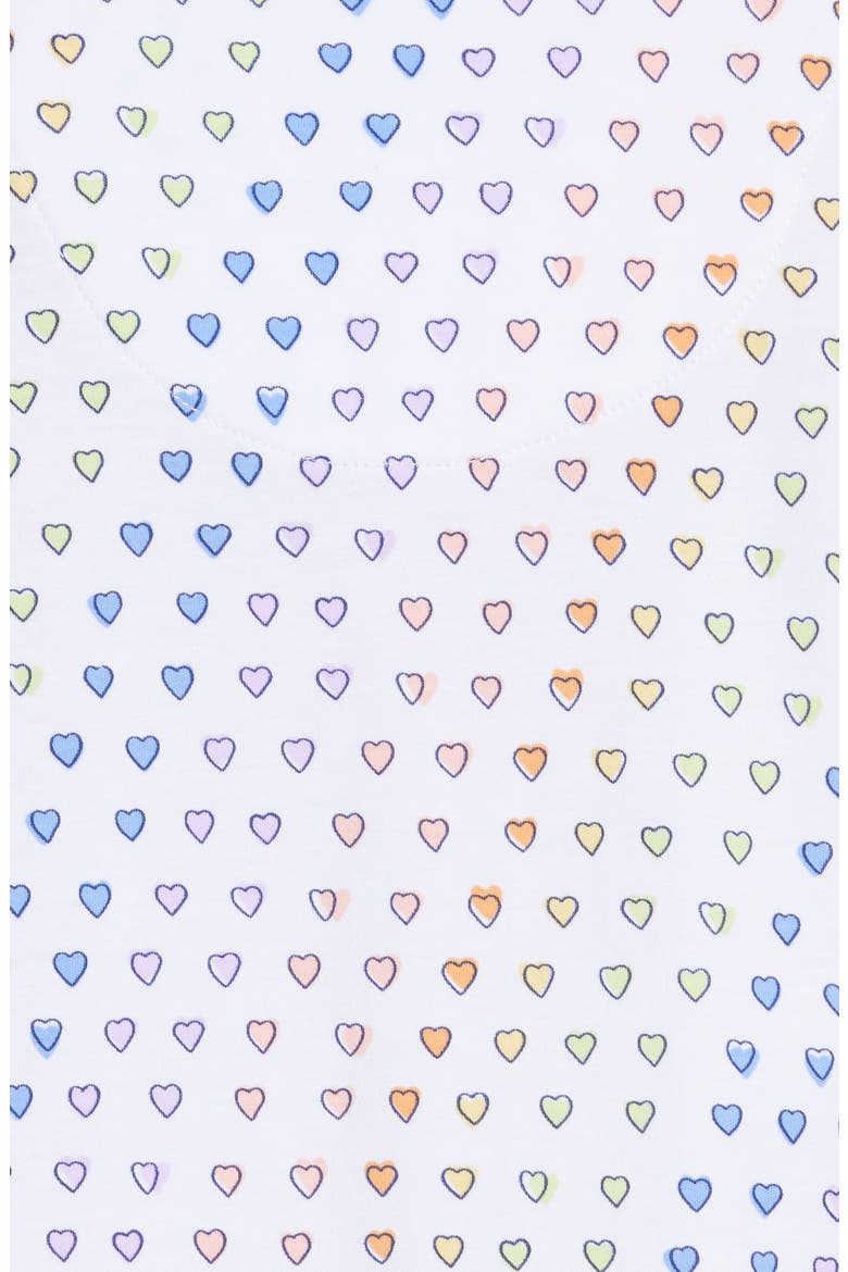 Disco Hearts Polo Short Pajamas, Alternate, color, RAINBOW