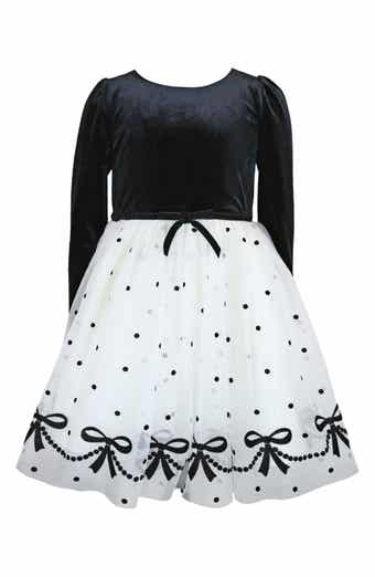 Zunie Kids' Velvet & Tulle Party Dress