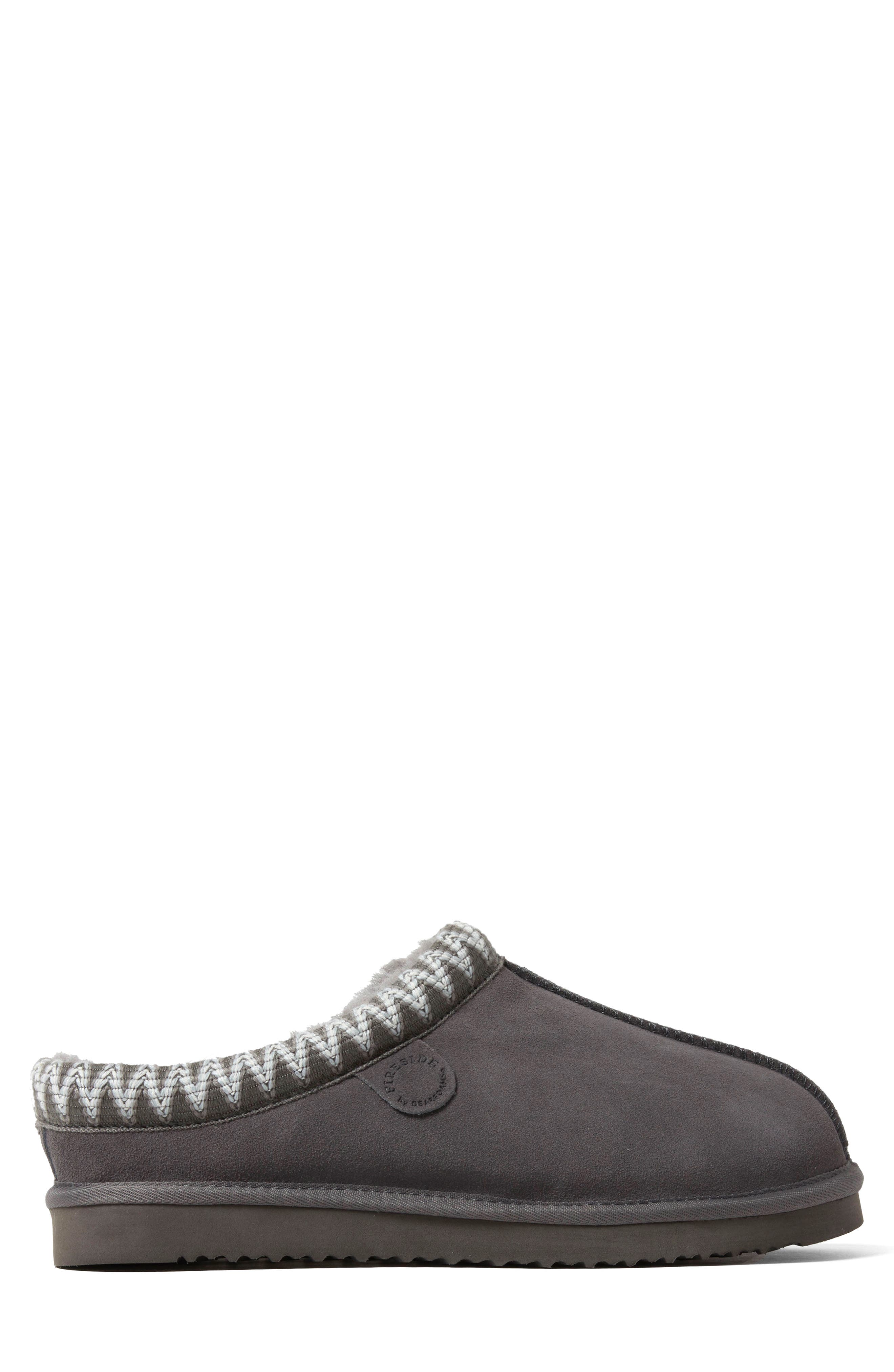 Grafton Genuine Shearling Lined Slipper, Alternate, color, GREY