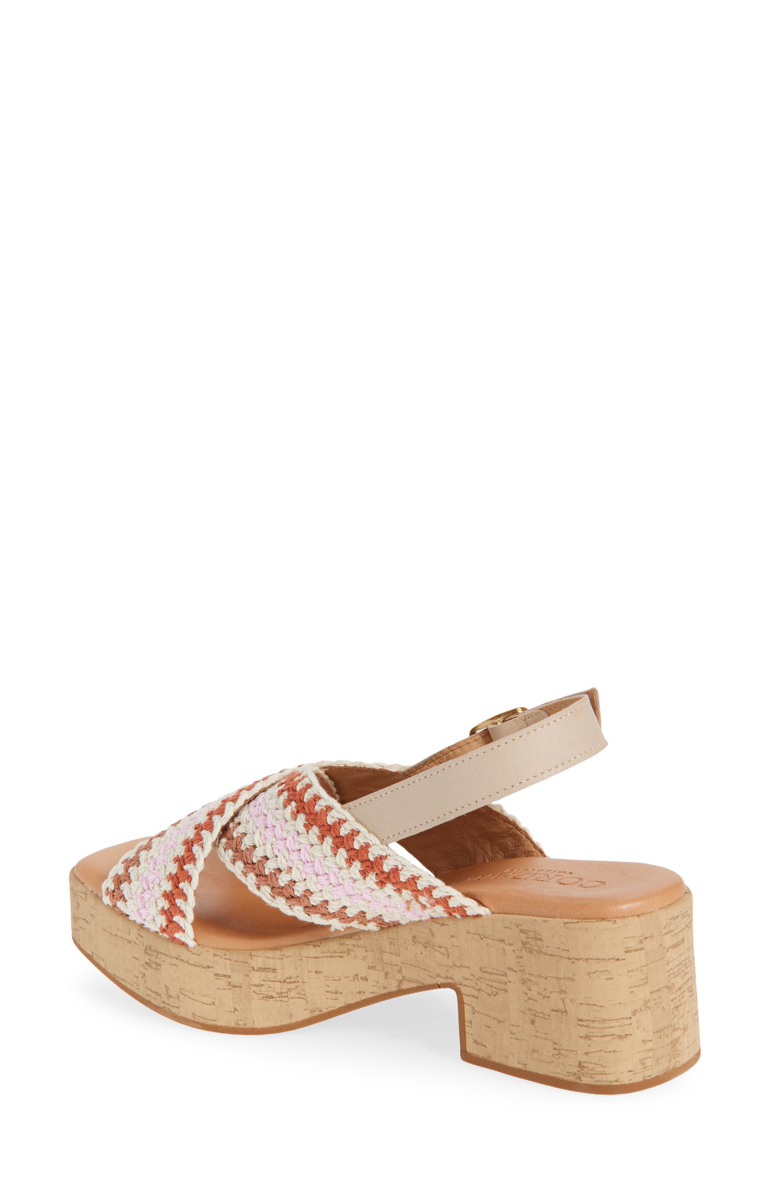Cordani Malin Platform Sandal, Alternate, color, Multi Crochet