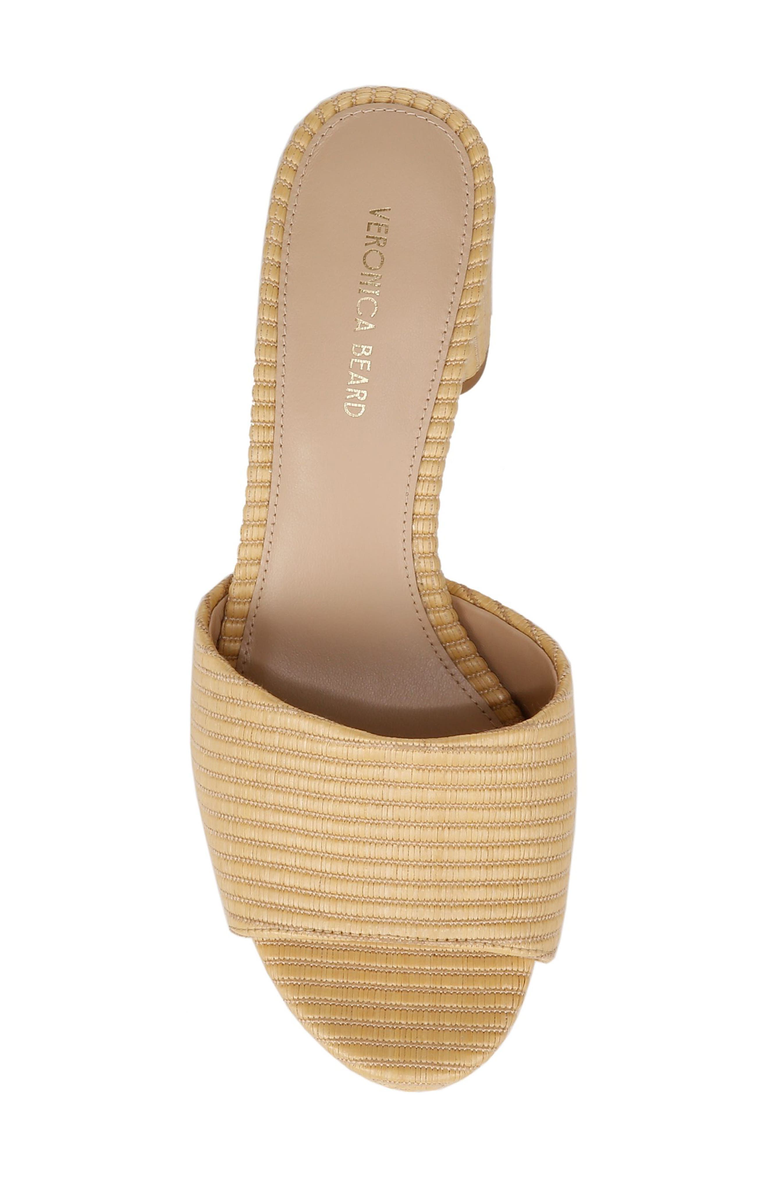 Veronica Beard Dali Platform Slide Sandal, Alternate, color, Green/ Natural