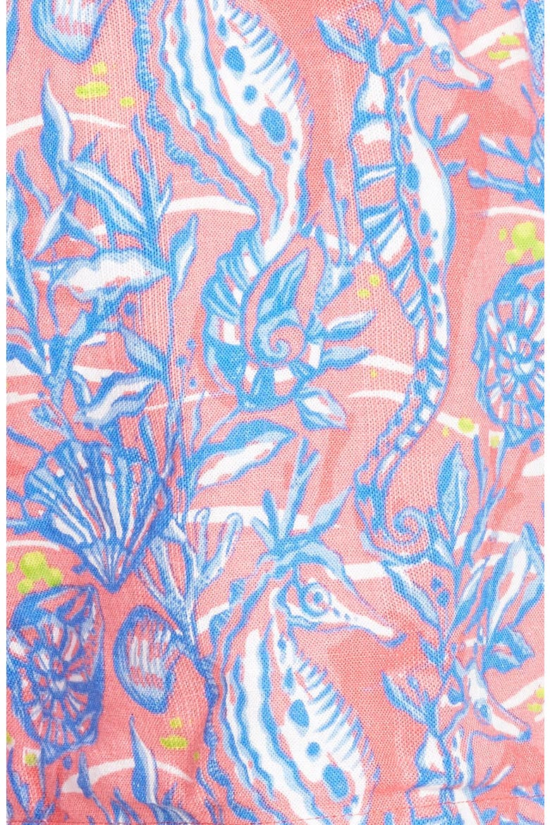 Seahorse Print Shorts, Alternate, color, PALE PINK