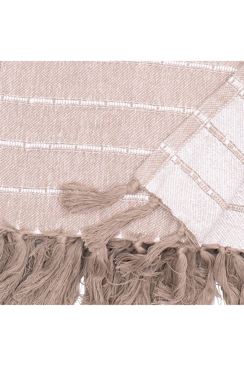 Markle Jacquard 100% Cotton Accent Throw Blanket 50" x 60", Alternate, color, Brown