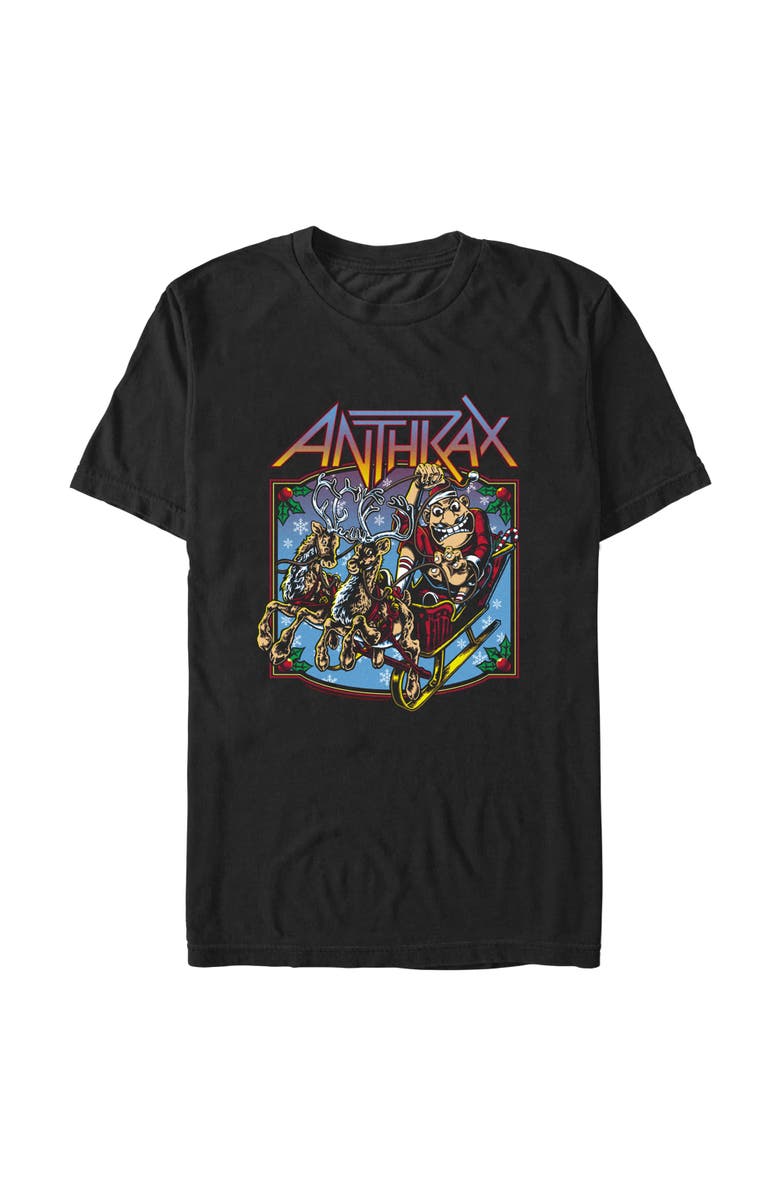 Anthrax Men's Anthrax Not Man Sleigh Graphic T-Shirt, Main, color, Black