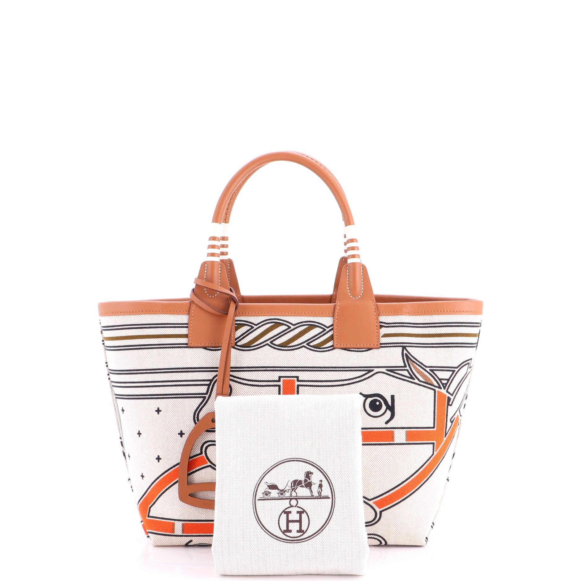 Sac Steeple Tote Printed Toile with Leather 28, Alternate, color, Gold