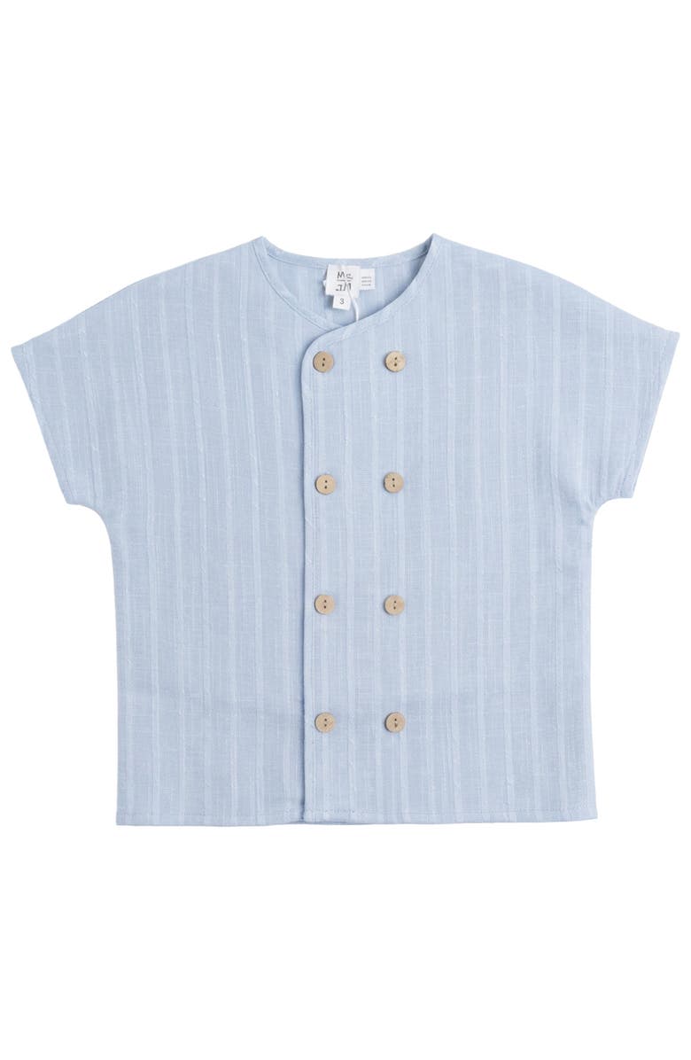 Mr. Mr. Textured Double Breasted Button Down Shirt, Main, color, Blue