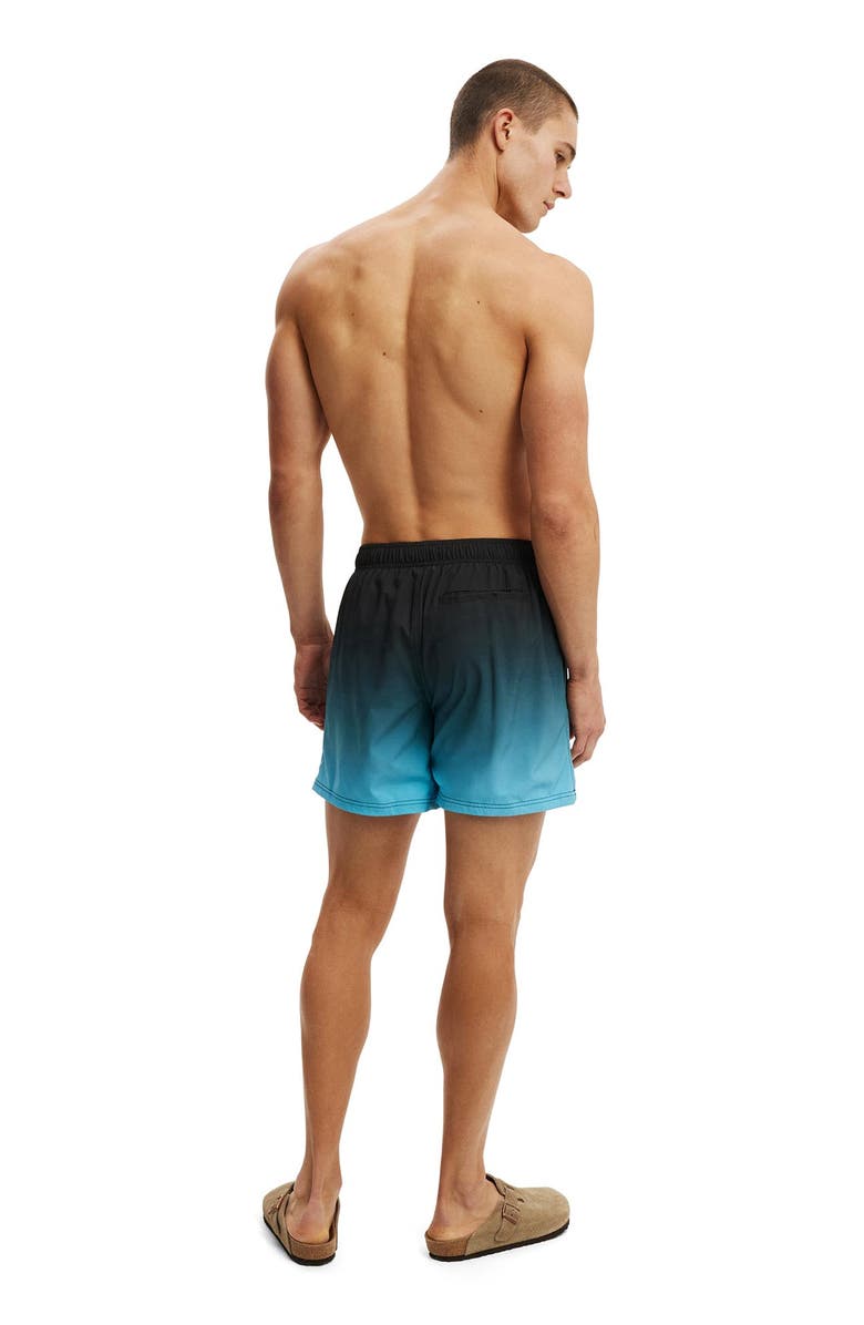 Cotton On Men's Stretch Swim Short, Alternate, color, Black Blue Fade
