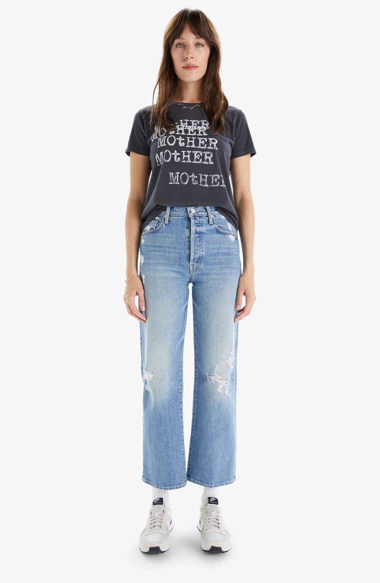 MOTHER Itty Bitty Goodie Goodie Destroyed Cotton Tee, Alternate, color, 