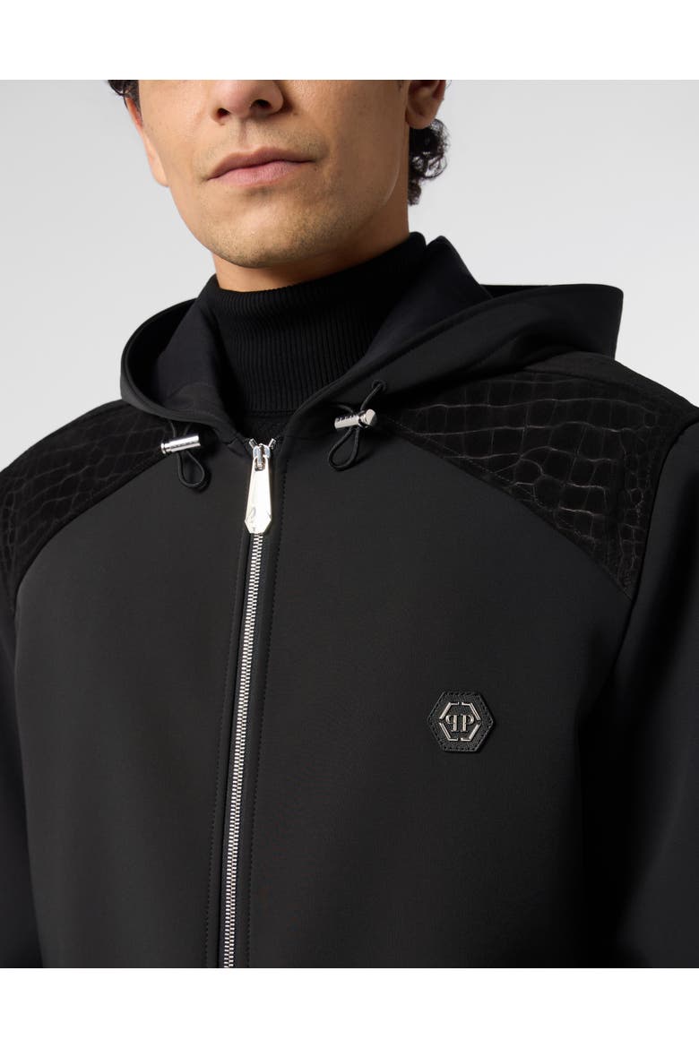 Nylon Jacket With Cocco Inserts Men, Alternate, color, black