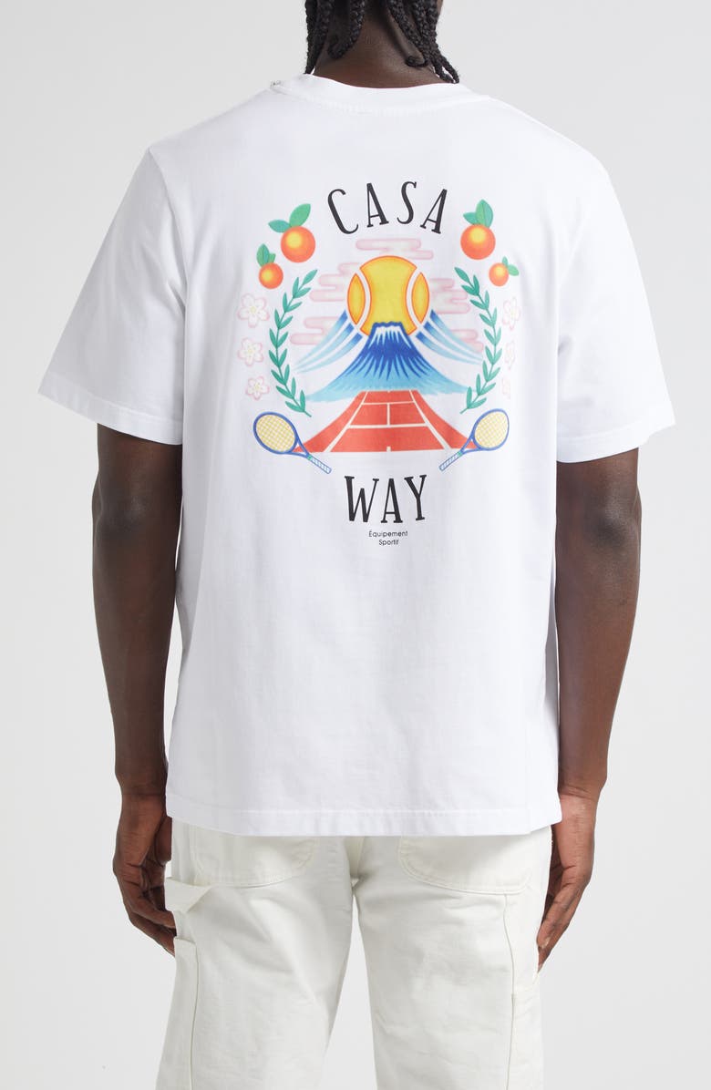 Casablanca Casa Way Mountain Graphic T-Shirt, Alternate, color, White Jersey Casa Way Mountain