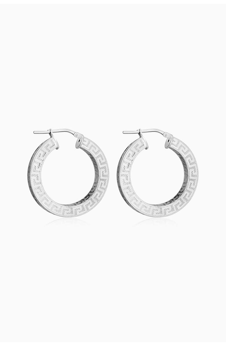 Oradina Sterling Silver Olympia Hoops, Alternate, color, Silver