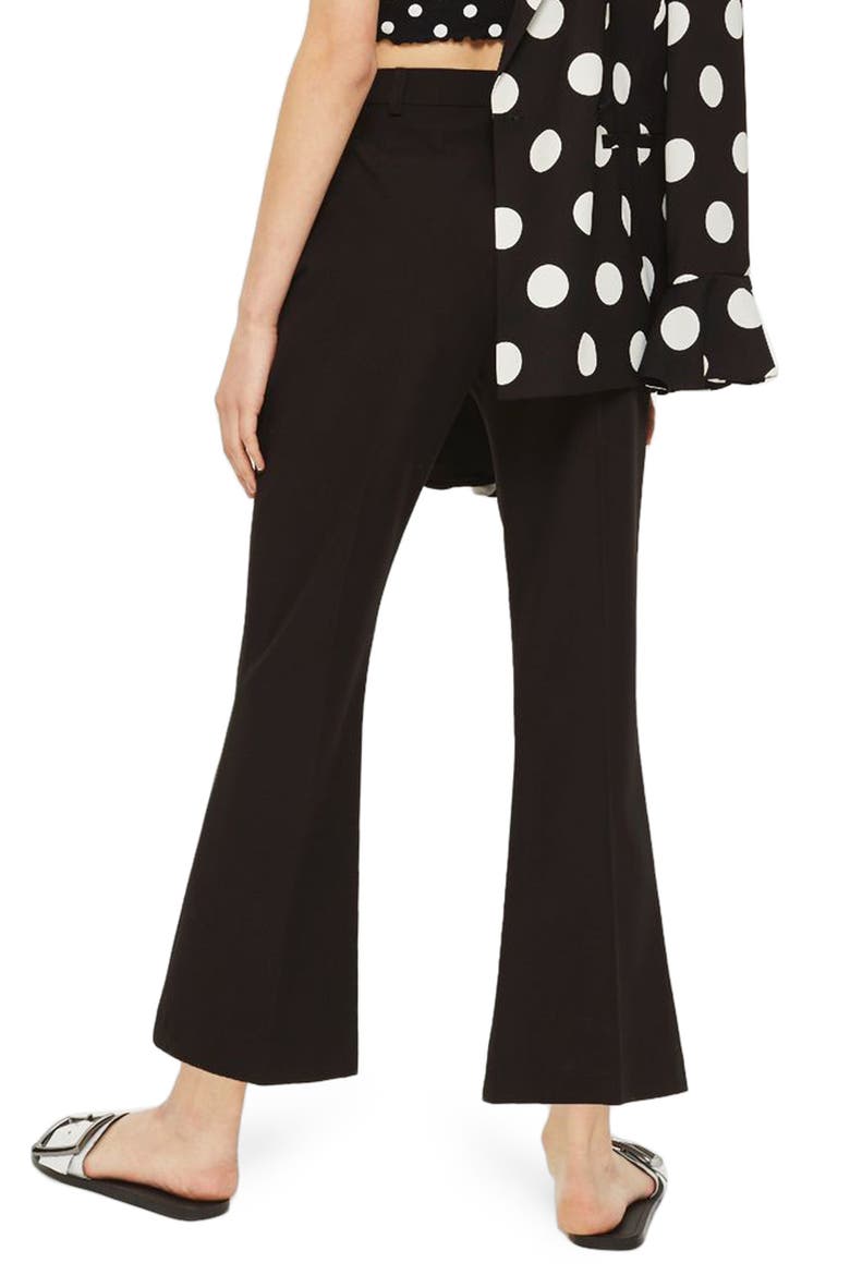Slim Kick Flare Trousers, Alternate, color, BLACK