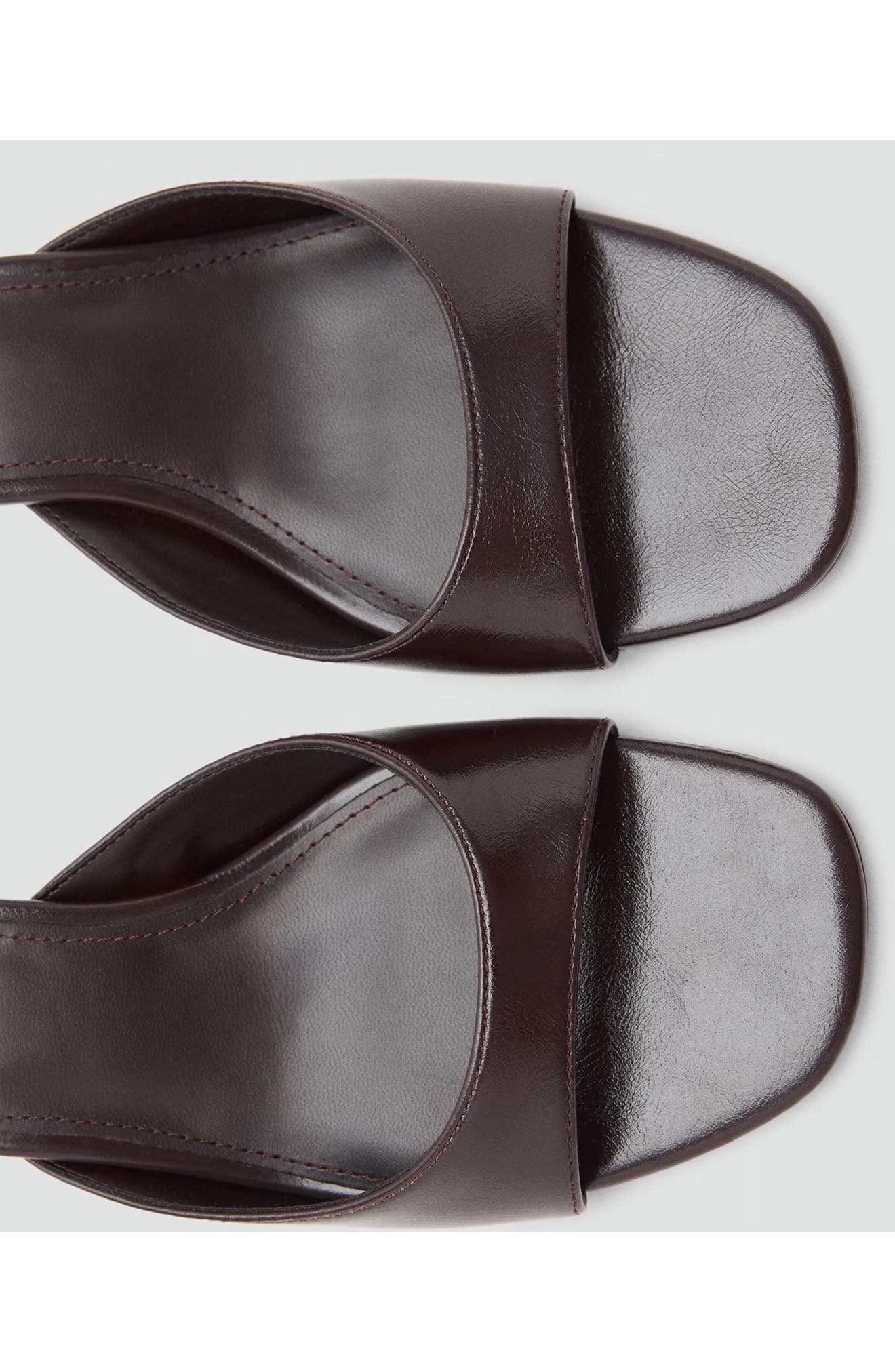 MANGO Kitten Heel Sandal, Alternate, color, Chocolate