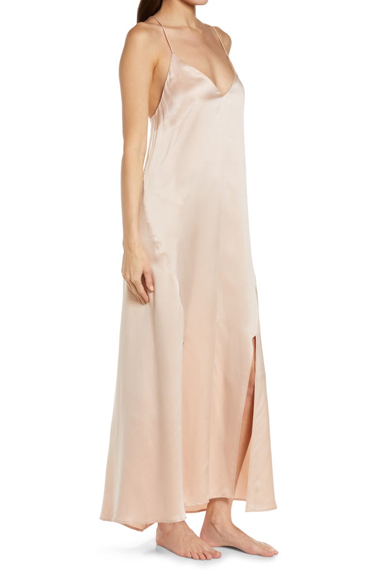 Lunya Washable Silk Long Nightgown, Alternate, color, 