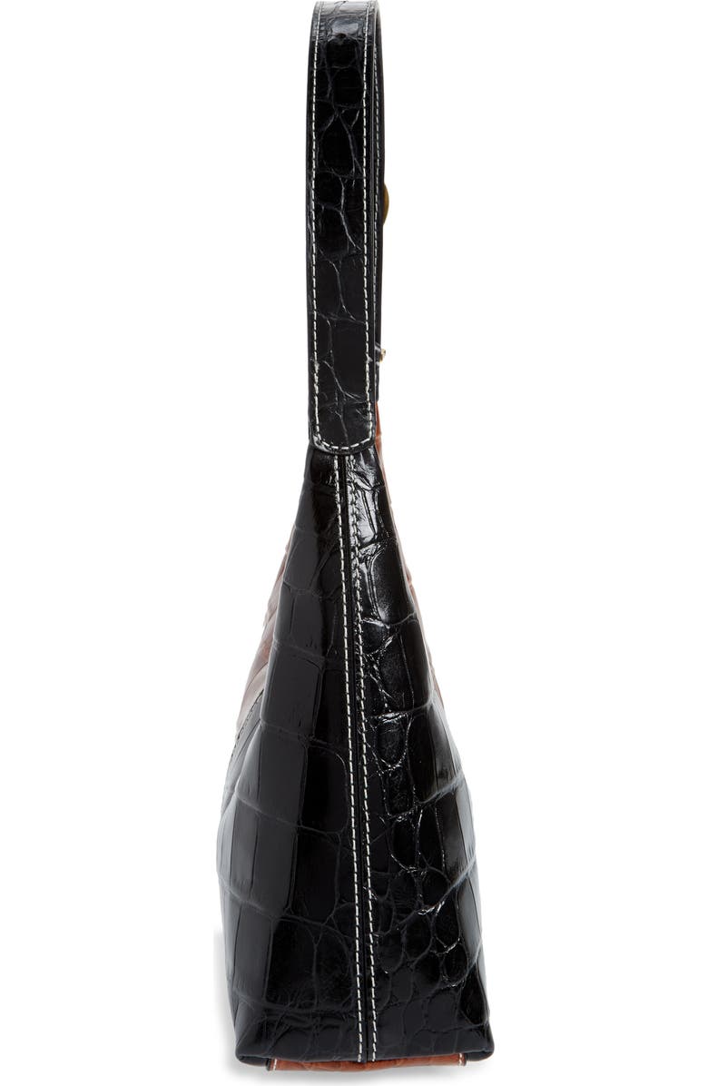 STAUD Scotty Croc Embossed Leather Top Handle Bag, Alternate, color,