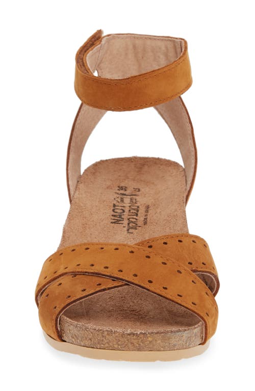 Naot Wand Wedge Sandal In Amber